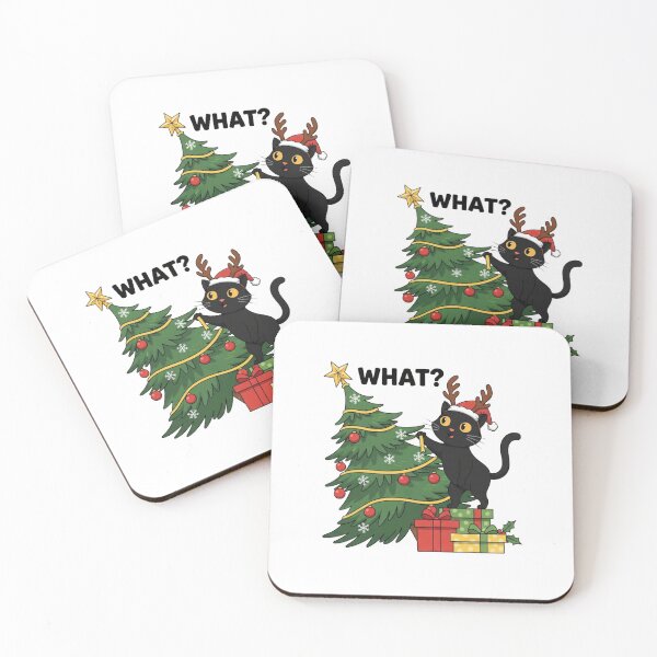 Item preview, Funny Cat Christmas What Cat Xmas Black Cat Christmas  designed and sold by bethanyrodgers6.