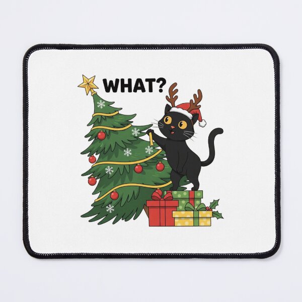 Item preview, Funny Cat Christmas What Cat Xmas Black Cat Christmas  designed and sold by bethanyrodgers6.