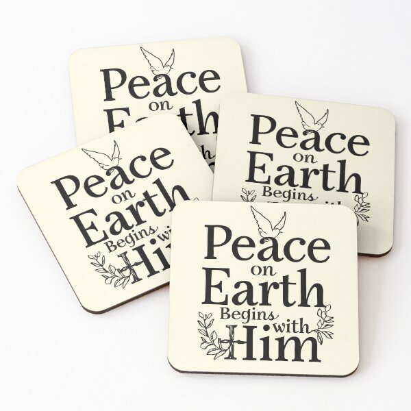 Item preview, Peace On Earth Begins With Him Christmas Design designed and sold by TrueImage1.