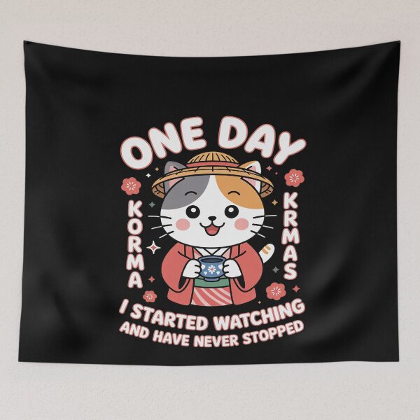 Item preview, Cute Cat Watching K-Dramas and C-Dramas designed and sold by MinaReinger.