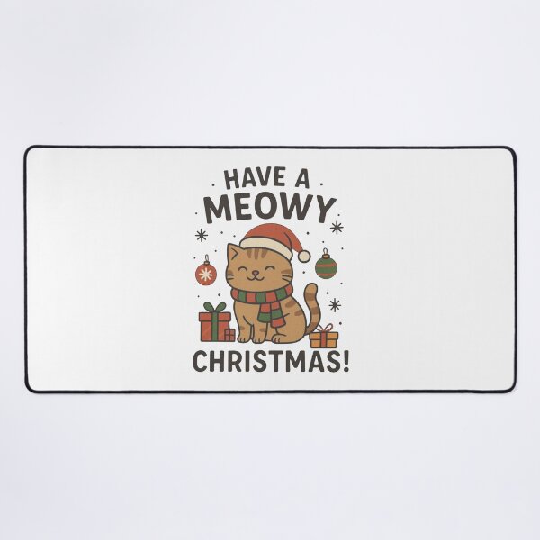 Item preview, Funny Cat Christmas Meowy Christmas Have A Meowy Christmas designed and sold by jillianhanna.