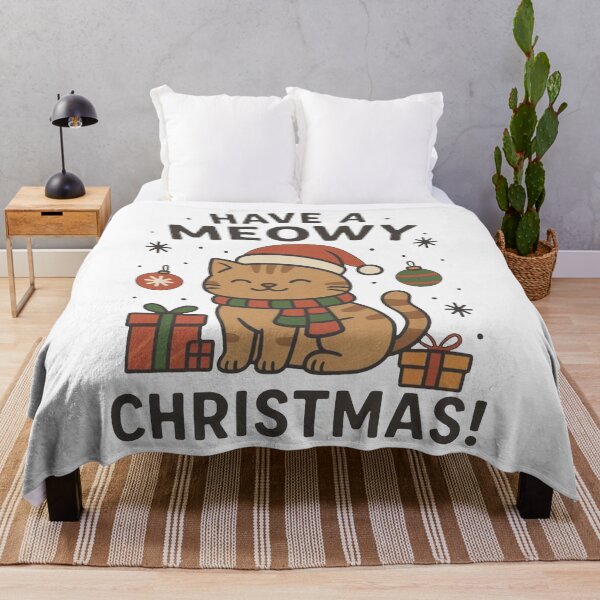 Item preview, Funny Cat Christmas Meowy Christmas Have A Meowy Christmas designed and sold by jillianhanna.