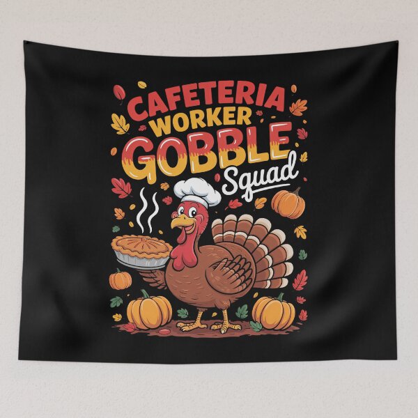 Item preview, Cafeteria Worker Gobble Squad Turkey Pumpkin Thanksgiving designed and sold by ZackeryKuphal.