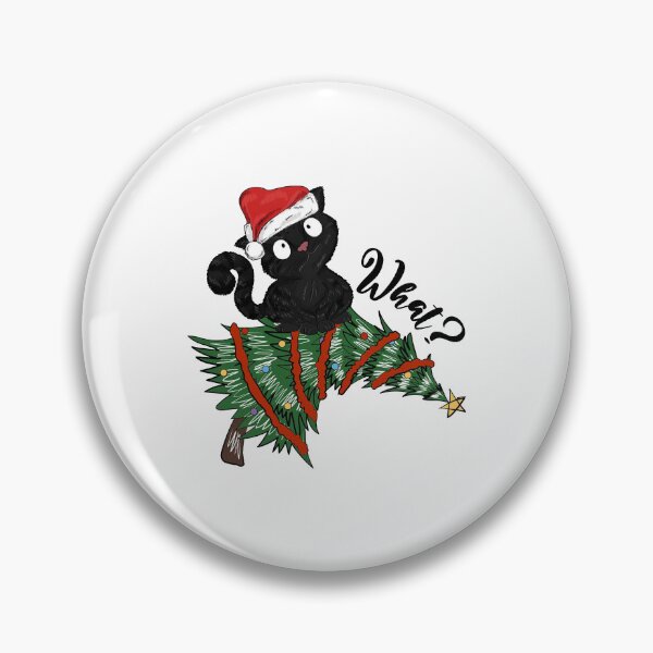 Item preview, What Black Cat Xmas Christmas Tree Cat Funny Cat Christmas  designed and sold by jillianhanna.