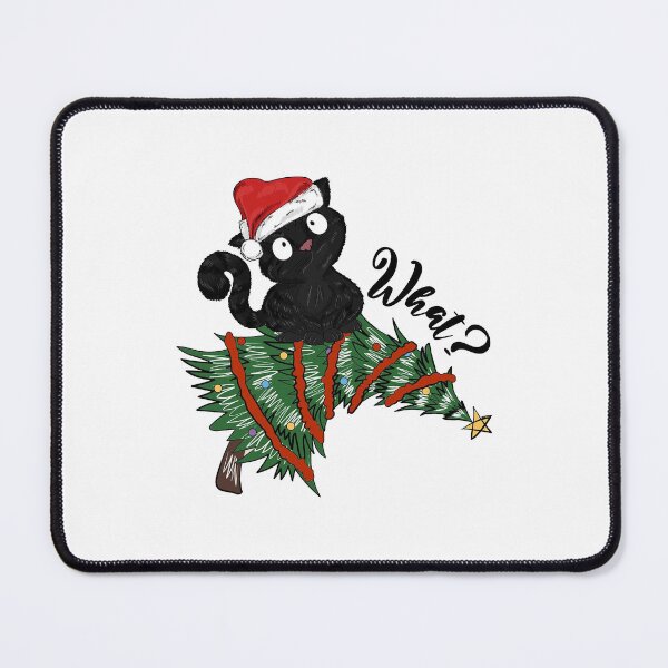 Item preview, What Black Cat Xmas Christmas Tree Cat Funny Cat Christmas  designed and sold by jillianhanna.
