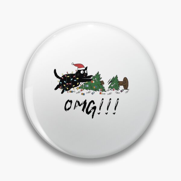 Item preview, Funny Cat Christmas What Christmas Tree Cat Black designed and sold by jillianhanna.