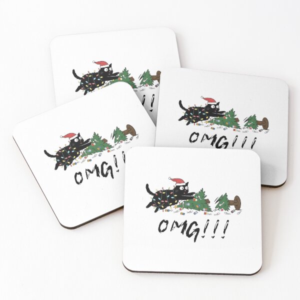 Item preview, Funny Cat Christmas What Christmas Tree Cat Black designed and sold by jillianhanna.