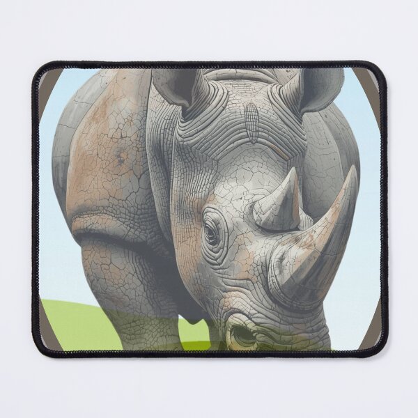 Item preview, Cracked Rhino Power – Textured Resilience Identity designed and sold by SavannaStrikes.