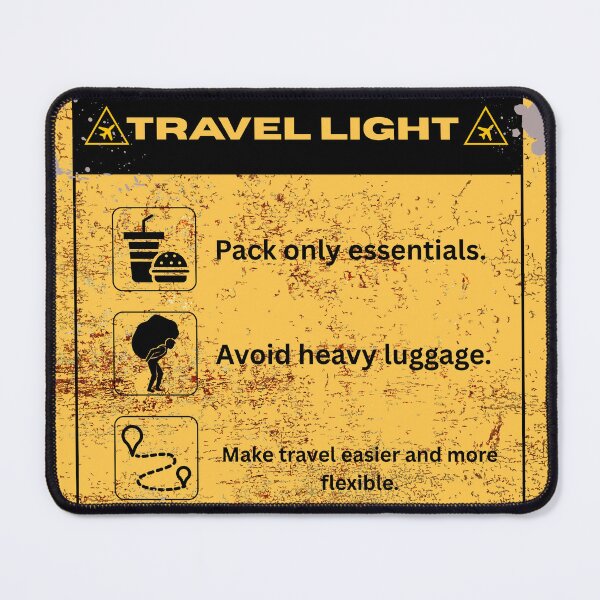 Item preview, Travel Light Warning Sign designed and sold by NogiArt.