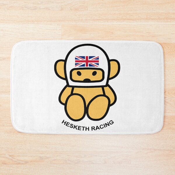 Item preview, Jame Hunts Teddy Bear-Breasted Heskeths Racing White Helmet  designed and sold by NicoletteLittel.