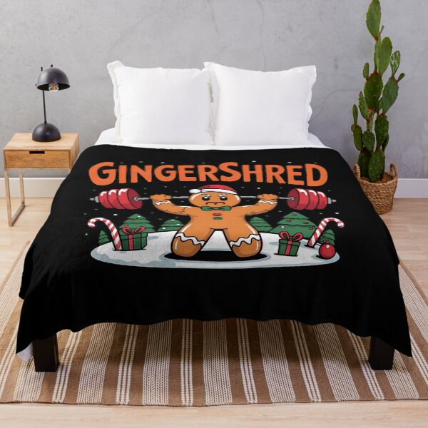Item preview, Gingershred Funny Gingerbread Man Gym Bodybuilding Christmas designed and sold by BakeryDozen.