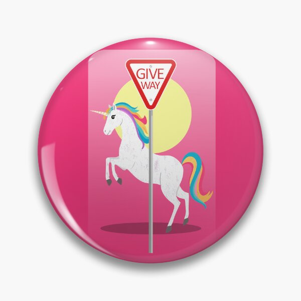 Item preview, give way to unicorns funny road sign designed and sold by piedaydesigns.