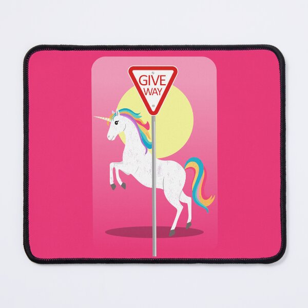 Item preview, give way to unicorns funny road sign designed and sold by piedaydesigns.