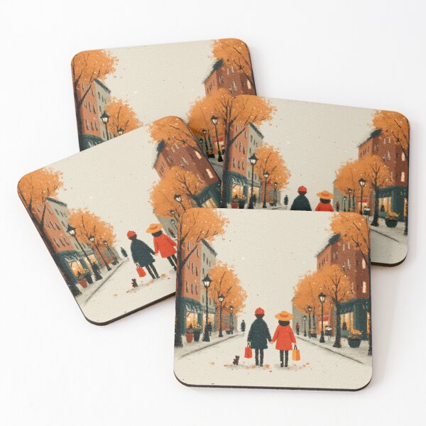 Item preview, Autumn Stroll in the Village designed and sold by Magical Art Store.