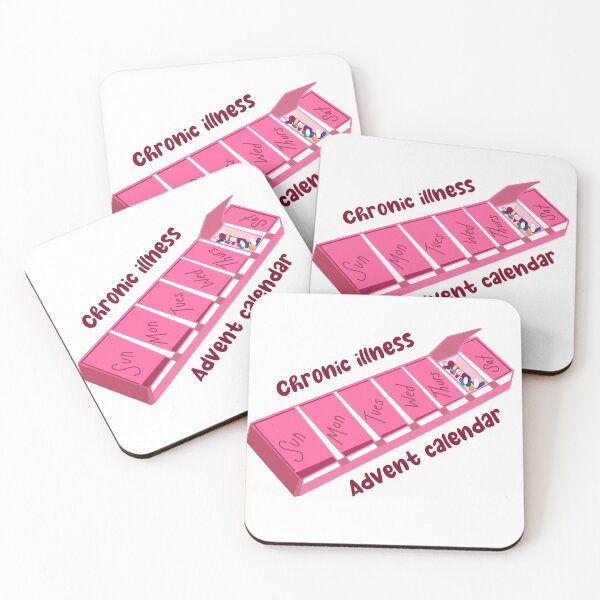 Item preview, Chronic illness advent calendar (pink) designed and sold by cascadiacreator.