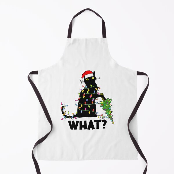 Item preview, What Black Cat Funny Black Cat Pushing Christmas Tree  designed and sold by jillianhanna.