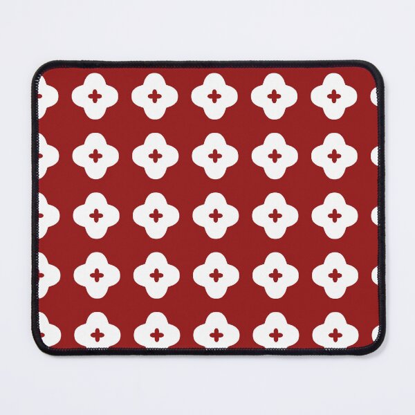 Item preview, Bold Red and White Geometric Floral Pattern designed and sold by Siteehaa.