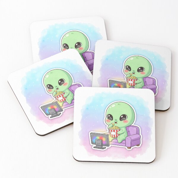 Item preview, Cute Baby Alien Watching Movie - Adorable Sci-Fi Fan Art designed and sold by hakimz.