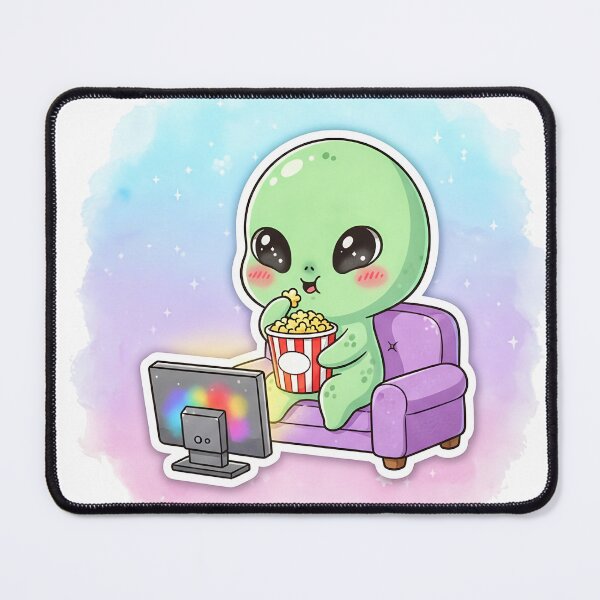 Item preview, Cute Baby Alien Watching Movie - Adorable Sci-Fi Fan Art designed and sold by hakimz.