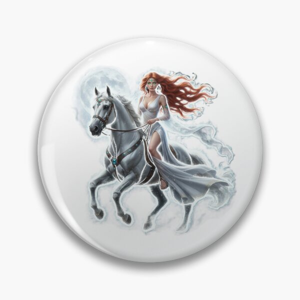 Item preview, Rhiannon – Celtic Moon Goddess on White Horse designed and sold by CelticSoulShop.