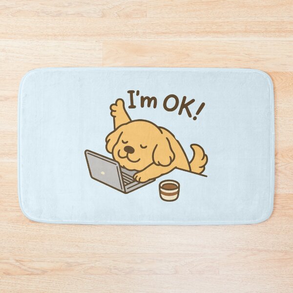 Item preview, I'm ok! dog working on laptop designed and sold by BrownHorse90s.