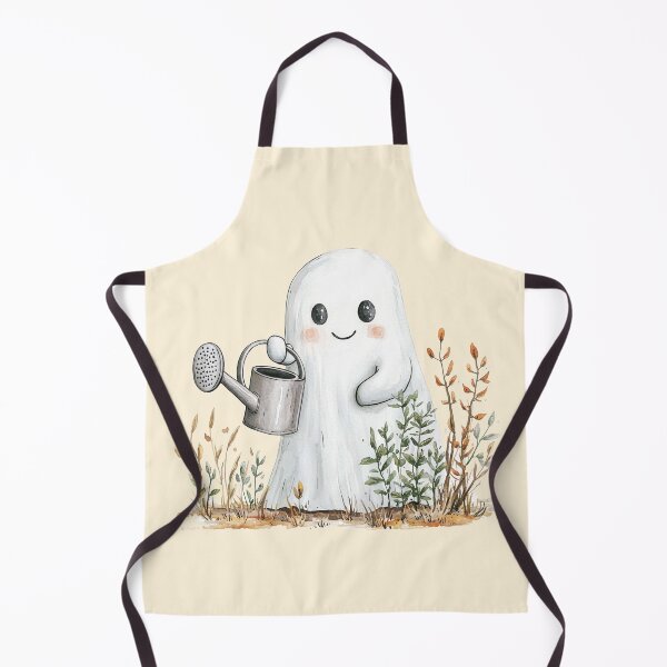 Item preview,  Cute Ghost Watering Plants – Whimsical Garden Spirit Illustration designed and sold by PaintbrushPlace.