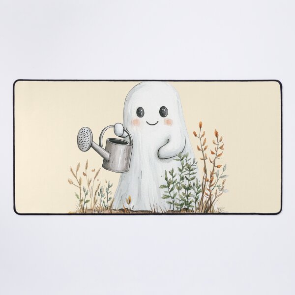 Item preview,  Cute Ghost Watering Plants – Whimsical Garden Spirit Illustration designed and sold by PaintbrushPlace.