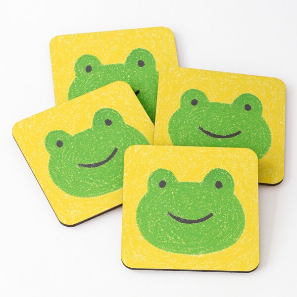 Artikelvorschau, Naiver Buntstiftfrosch auf gelben Kritzeleien entworfen und verkauft von HenPra.