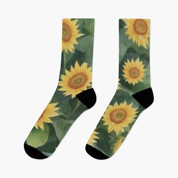 Item preview, Sunny Watercolor Sunflowers - Bright Botanical Art designed and sold by vekotpu.