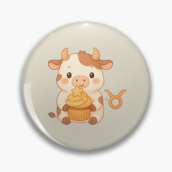 Item preview, Cute Kawaii Taurus Zodiac Sign with Cupcake designed and sold by Minimochi Art.