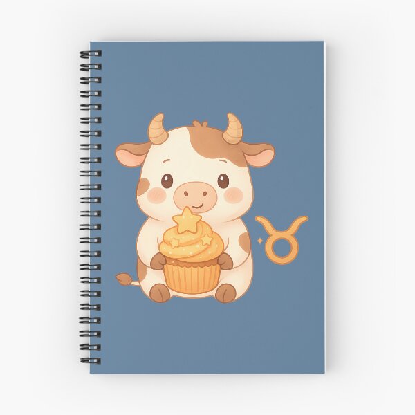 Item preview, Cute Kawaii Taurus Zodiac Sign with Cupcake designed and sold by Minimochi Art.