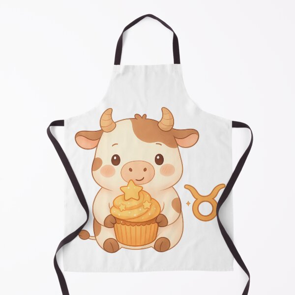 Item preview, Cute Kawaii Taurus Zodiac Sign with Cupcake designed and sold by Minimochi Art.