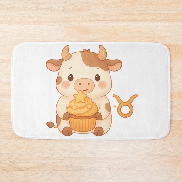 Item preview, Cute Kawaii Taurus Zodiac Sign with Cupcake designed and sold by Minimochi Art.