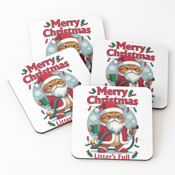 Item preview, Merry Christmas Litter's Full Cat lover Shirt designed and sold by GeniePixel.