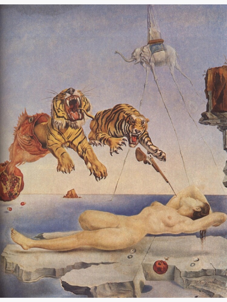 Salvador Dali, Dream Caused by the Flight of a Bee around a Pomegranate a Second before Awakening. by TOMSREDBUBBLE