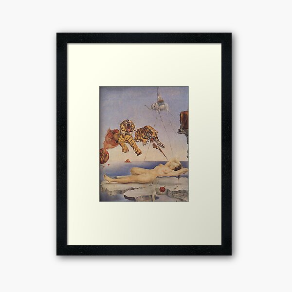 Salvador Dali, Dream Caused by the Flight of a Bee around a Pomegranate a Second before Awakening. Framed Art Print