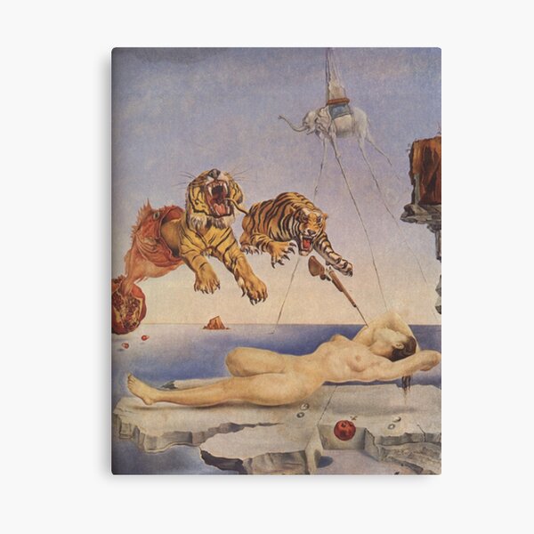 Salvador Dali, Dream Caused by the Flight of a Bee around a Pomegranate a Second before Awakening. Canvas Print