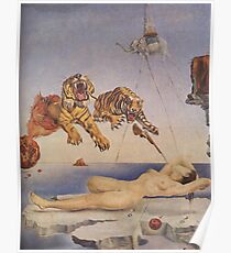 Salvador Dali, Dream Caused by the Flight of a Bee around a Pomegranate a Second before Awakening. Poster