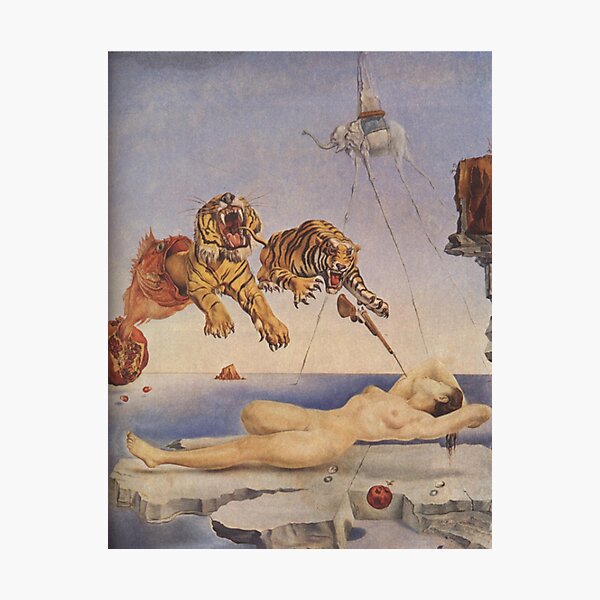 Salvador Dali, Dream Caused by the Flight of a Bee around a Pomegranate a Second before Awakening. Photographic Print