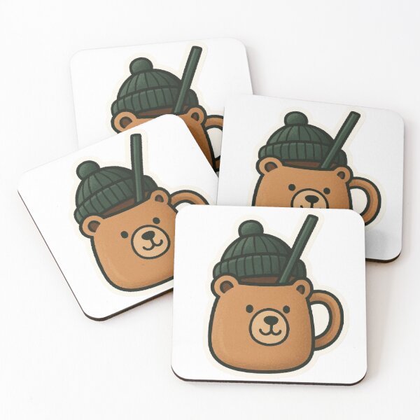 Item preview, Bear Cup Holiday Drink Christmas Winter Cute Animal Kawaii designed and sold by SamiraArts.