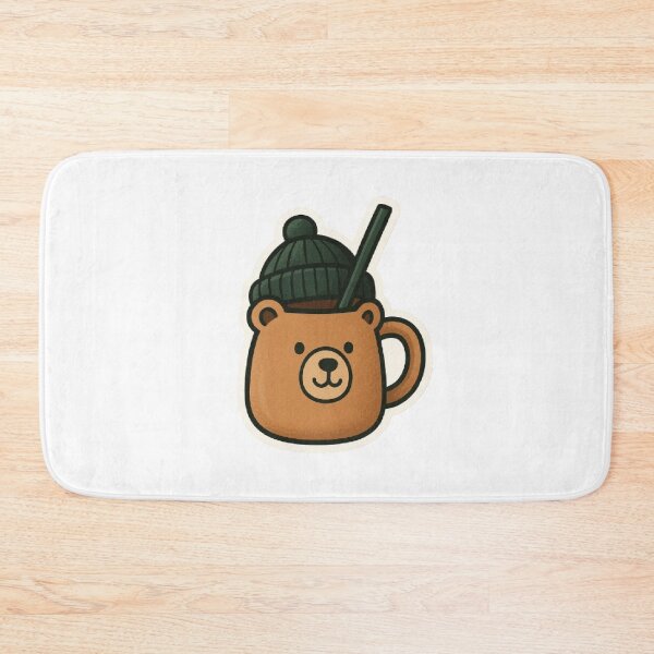 Item preview, Bear Cup Holiday Drink Christmas Winter Cute Animal Kawaii designed and sold by SamiraArts.