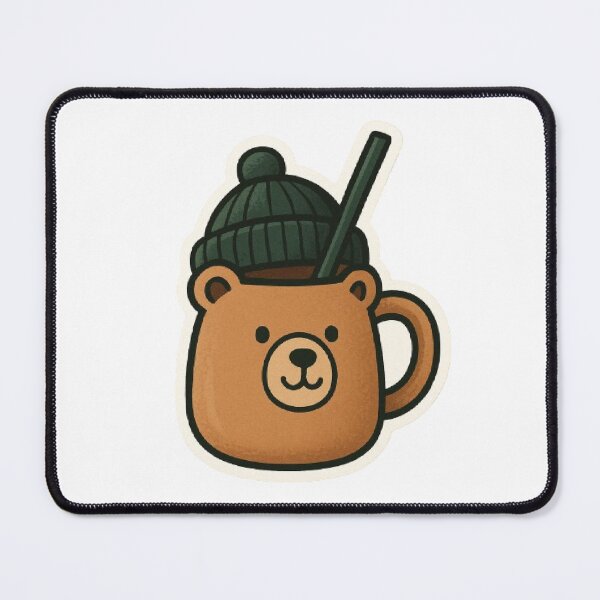 Item preview, Bear Cup Holiday Drink Christmas Winter Cute Animal Kawaii designed and sold by SamiraArts.