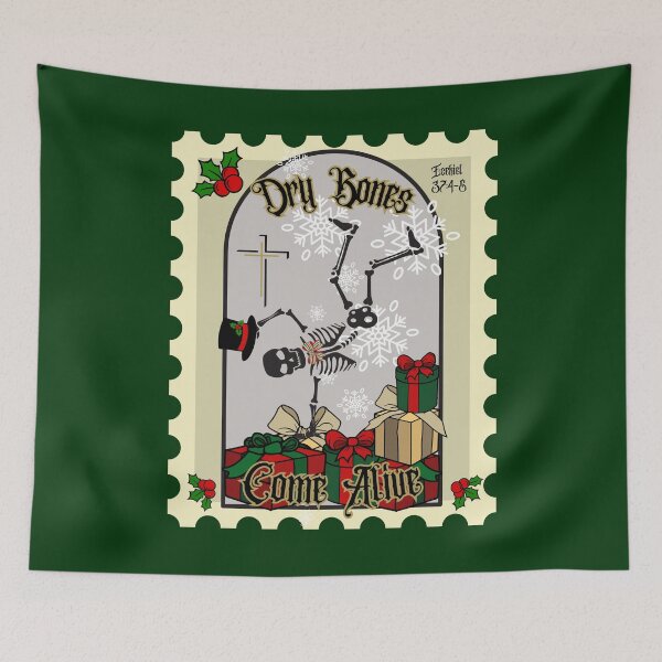 Item preview, Christmas Skeleton Dry Bones Come Alive Ezekiel 37: 4-5 Stamp                        designed and sold by Forevermore.