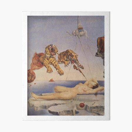 Salvador Dali, Dream Caused by the Flight of a Bee around a Pomegranate a Second before Awakening. Art Board Print
