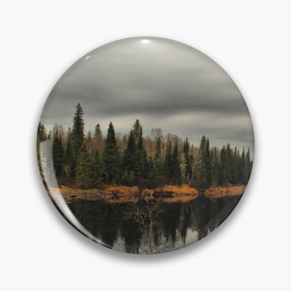 Item preview, Reflection of fir trees on the lake, Quebec, Canada designed and sold by Production Art Manon Meilleur.