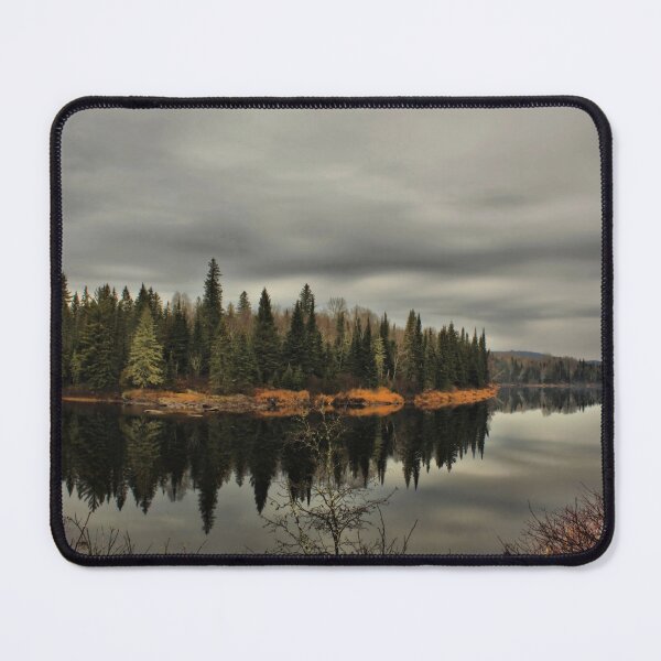 Item preview, Reflection of fir trees on the lake, Quebec, Canada designed and sold by Production Art Manon Meilleur.