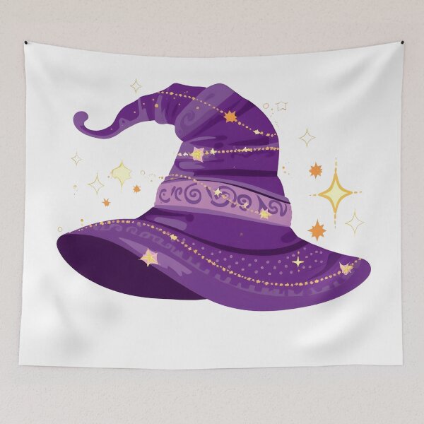 Item preview, Golden Dust Magic – Whimsical Purple Hat Vector Art designed and sold by Valeree Store.