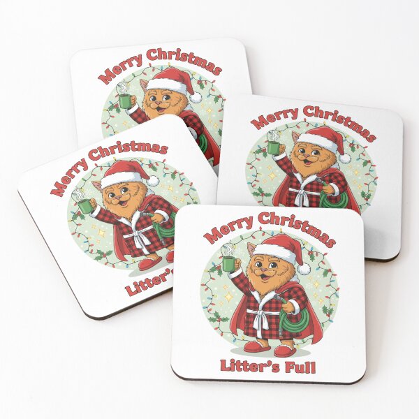 Item preview, Vintage Litter's Full Funny Cat Lover Christmas Poster & shirt designed and sold by GeniePixel.