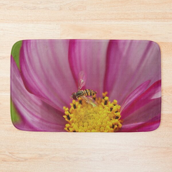 Item preview, Hoverflies on a pink cosmos flower designed and sold by Production Art Manon Meilleur.