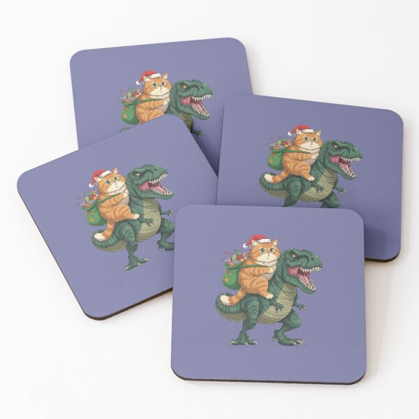 Item preview, Cat Santa Riding Dinosaur T Rex Christmas Xmas designed and sold by trutut.